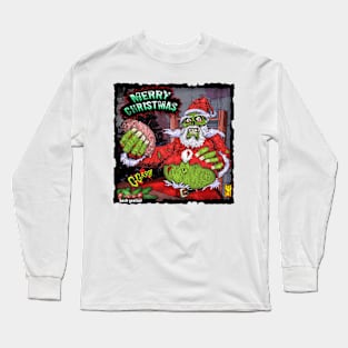 Santa Zombie wants Brains by Grafixs© / Miguel Heredia Long Sleeve T-Shirt